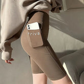 1 Piece Summer Thin Shark Skin Shorts 5 Inch Pocket Women Outdoor Gym Bike Riding High Waist Tummy Control Butt Lift Khamik Shop Online