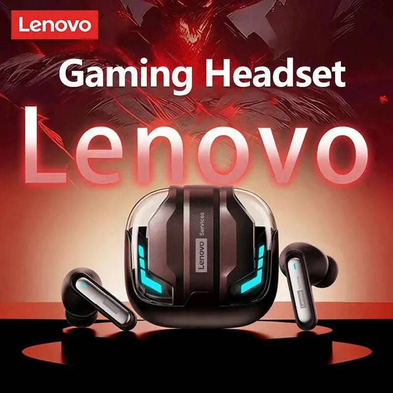 Choice Lenovo Gaming Headset Wireless Bluetooth 6.0 Earphones RGB Low Latency Waterproof Headphones Sports Headset GT103 Khamik Shop Online