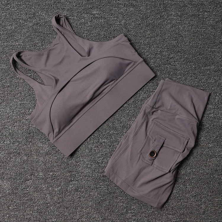 Fitness Shorts Yoga Sets Women&