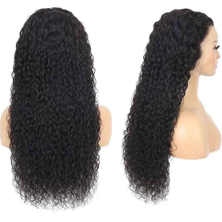 100% Brazilian Human Hair 13x6 Water Wave HD Lace Front Wig 180% Density Glueless Pre Plucked Deep Curly 5x5 HD Lace Closure Wig Khamik Shop Online