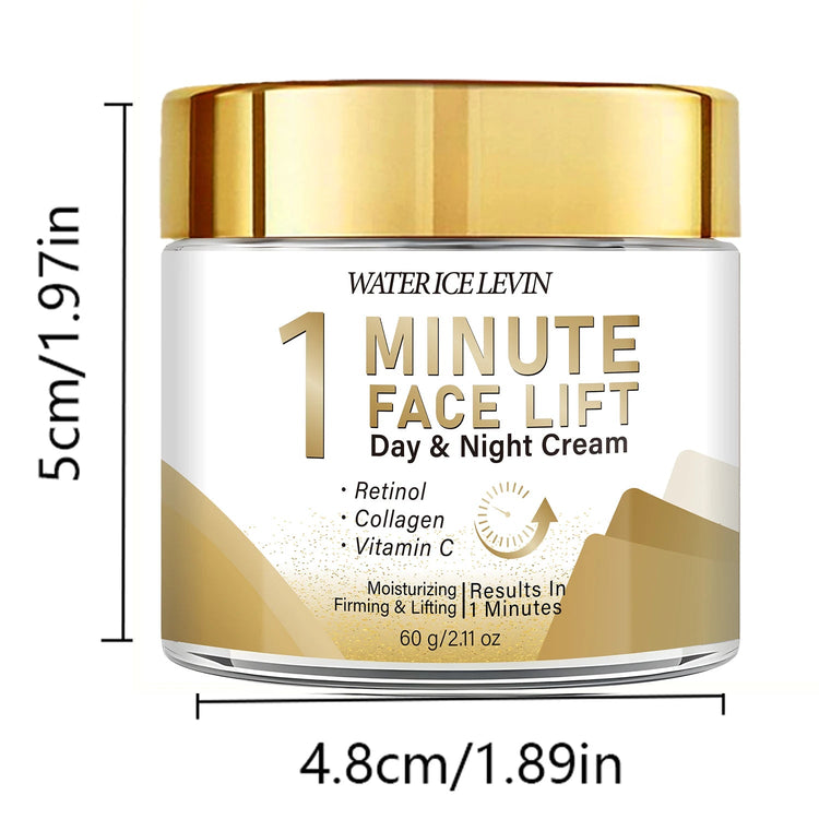 Minute Face Lift Day Night Cream Retinol Collagen Vitamin C. Moisturizing, Firming, Lifting. Results 1 Minute. 60g. Khamik Shop Online