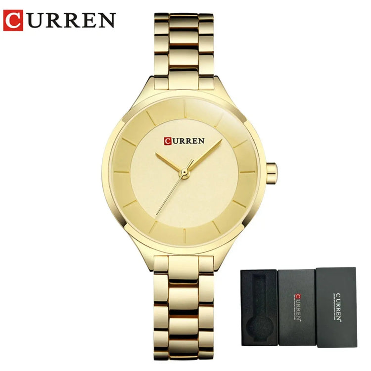 CURREN New Simple Women Bracelet Wrist Watches Light Extravagant Girls Fashion Geneva Quartz Clock Female Luxury Wristwatch 2017 Khamik Shop Online