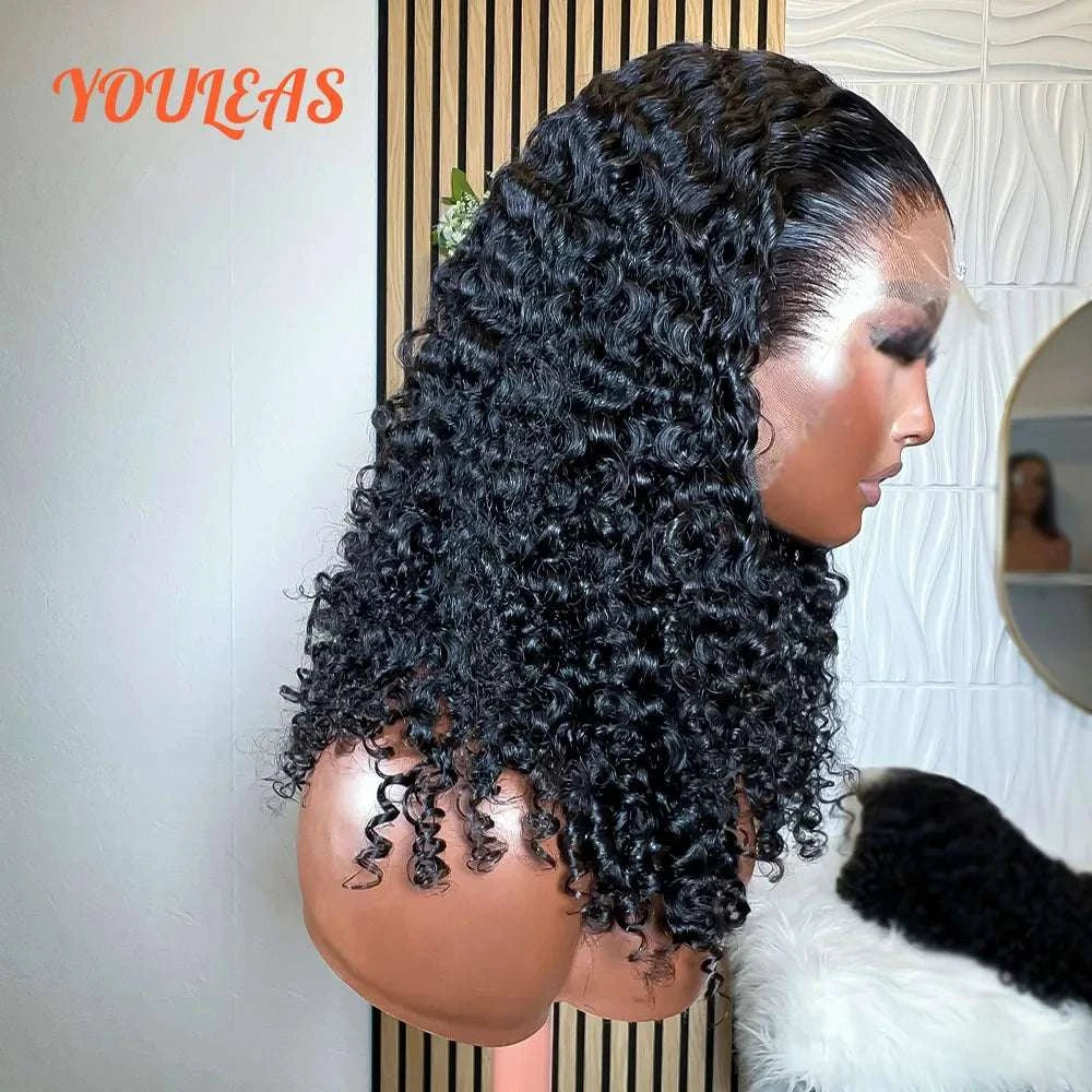 Lagos Hairline Burmese Curly Human Hair Wig 13x4 Lace Frontal Glueless Wig Human Hair Spiral Curls Deep Wave Wigs For Woman Khamik Shop Online