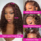 Wet And Wavy Lace Frontal Wig Short Bob Wig Pre Plucked 