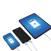 Xyst Super Slim 10000mAh Dual USB Power Bank Sky Iapetus