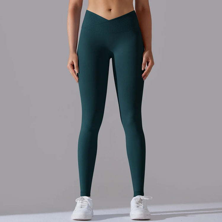 Crossover Waist Yoga Pants Women Hips Lifting Gym Leggings Seamless Sport Pants High Waist Fitness Leggings Workout Sportswear Khamik Shop Online