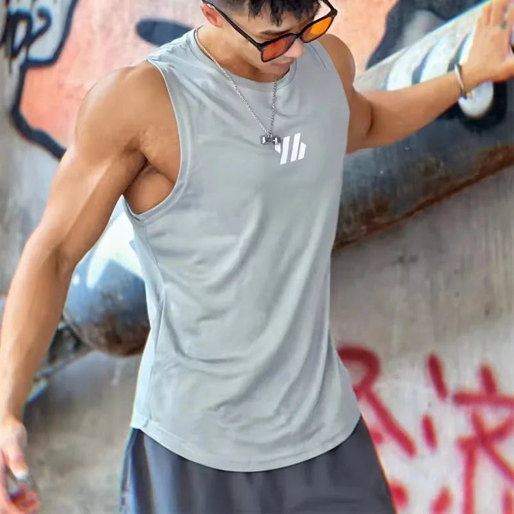2025 newest Summer Gym Vest High Quality mesh Shirt Sleeveless T-shirts Men Tank Tops running Fitness Sports Vest men Clothing Khamik Shop Online
