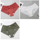 DaiNaFang New Plus Size Underwear Women Sexy Transparent Lace Modal Cotton Panties High Waist Large Lingerie Khamik Shop Online