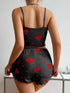 Women 2 Pieces Pajama Set Shorts Homewear Heart Print Underwear Pijamas Sexy Lingerie Camisoles Tanks Sleepwear Khamik Shop Online