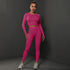 2Pcs Women Sets Energy Seamless Gym Suits Bubble Butt Sports Pants+Long Sleeve Shirts Push Up Running Sets Tracksuits Tights Set Khamik Shop Online