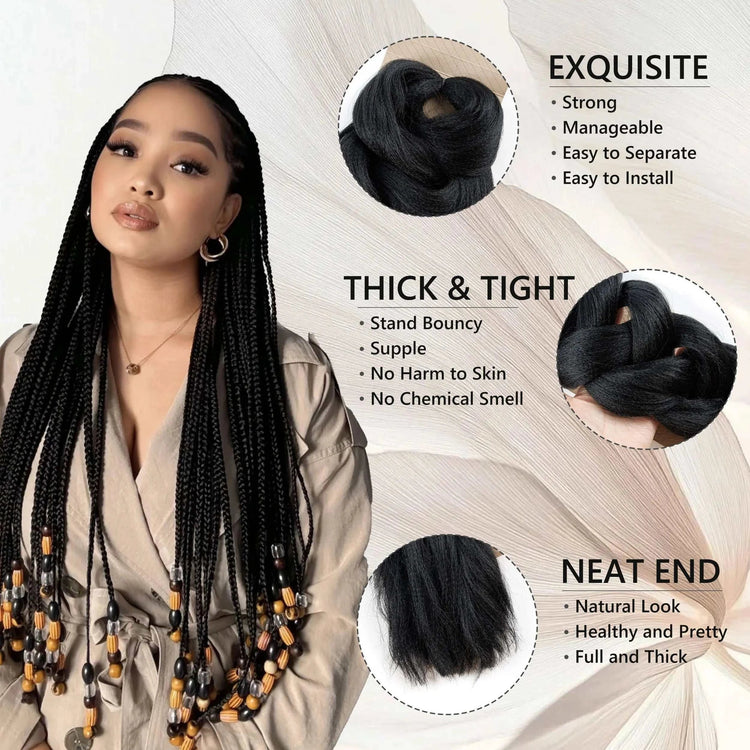 165g 82 Inch Flame Retardant Hot Water Setting Temperature Fiber Ultra Braid Synthetic Hair Extension Pre Stretch Braids Khamik Shop Online