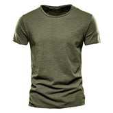 100% Cotton Men T-shirt Casual Soft Fitness Summer Thin T-shirts Men&