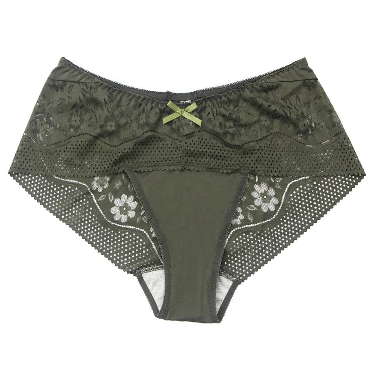 DaiNaFang New Plus Size Underwear Women Sexy Transparent Lace Modal Cotton Panties High Waist Large Lingerie Khamik Shop Online