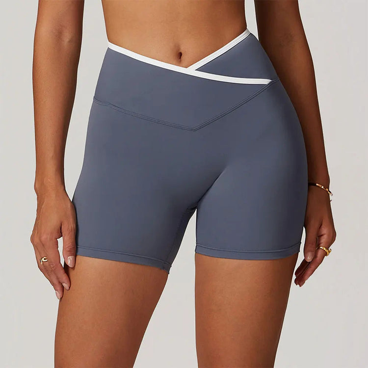 Yoga Shorts Women Fitness Shorts V-shaped Waist Running Cycling Shorts Breathable Sports Leggings High Waist Workout Gym Shorts Khamik Shop Online