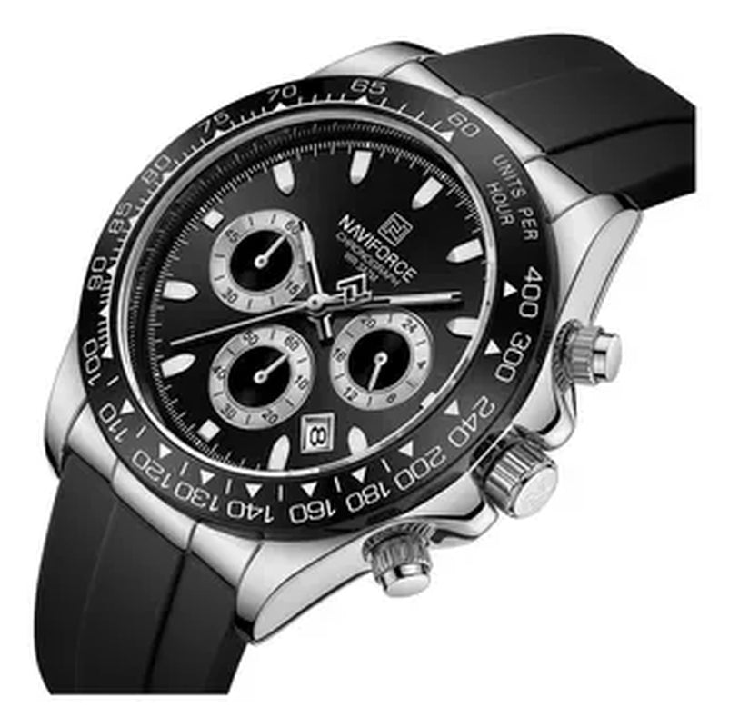 Casual Men'S Watch Waterproof Sports Quartz Clock Silicone Strap Chronograph Luminous Wristwatches Relogio Masculino