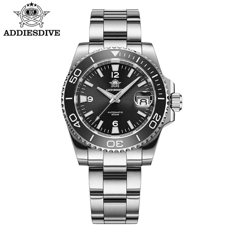 ADDIESDIVE New Diving Gift Watch Men 8215 Automatic Sapphire AR Coated Glass Ceramic Bezel Waterproof 200m Luminous Stainless St Khamik Shop Online
