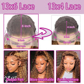 36 Inch Deep Wave P4/27 Highlight Ombre 13x6 13x4 HD Transparent Lace Front Wigs Curly Lace Frontal Wigs for Women Pre Plucked Khamik Shop Online