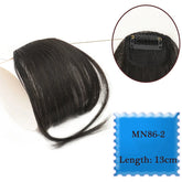 Synthetic Hair Clip In Bangs Brown Colored Invisible Front Fringes Clip in Hair Air Bangs Natural Black Fake Hair Bangs For Girl Khamik Shop Online