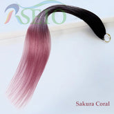 RESIO  Feather Hair Extensions Straight 100% Real Human Microring Hair Extensions Color Purple Blue Pink Gray 18-20inch Khamik Shop Online