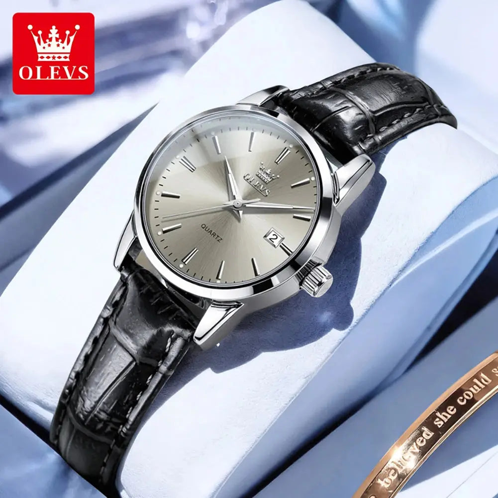 OLEVS 6898 Women Watch Original Quartz Watches Waterproof Luminous Date Watch Bracelet Set Ladies&