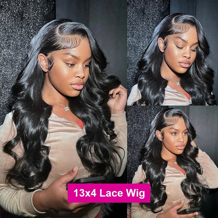 300% Density Body Wave 13x6 HD Lace Frontal Human Hair Wigs Pre Plucked Brazilian Hair 13x4 Lace Frontal Wigs Curly Human Hair Khamik Shop Online