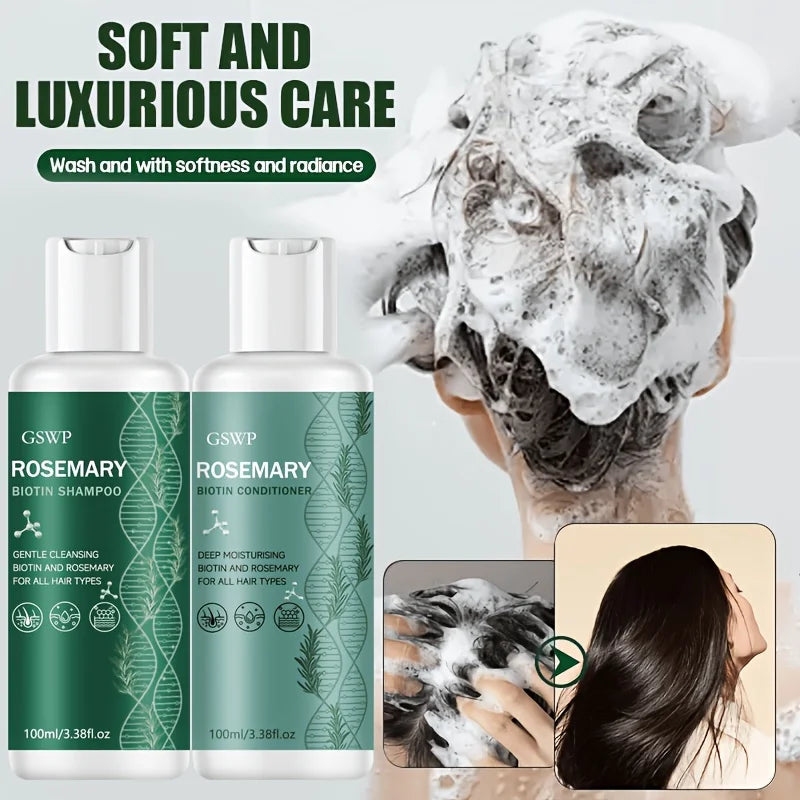 GSWP Rosemary Biotin Shampoo Conditioner Set, Including Rosemary, Biotin and Other Formulas, Deep Cleaning and Maintenance.200ml Khamik Shop Online