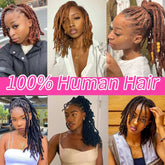 20strands/pack M4&30 Human Hair Dreadlocks Extensions Full Handmade 0.6 cm Thickness 100% Real Hair Locs Extensions for Kids Khamik Shop Online