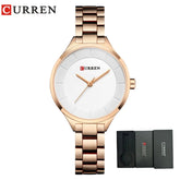 CURREN New Simple Women Bracelet Wrist Watches Light Extravagant Girls Fashion Geneva Quartz Clock Female Luxury Wristwatch 2017 Khamik Shop Online