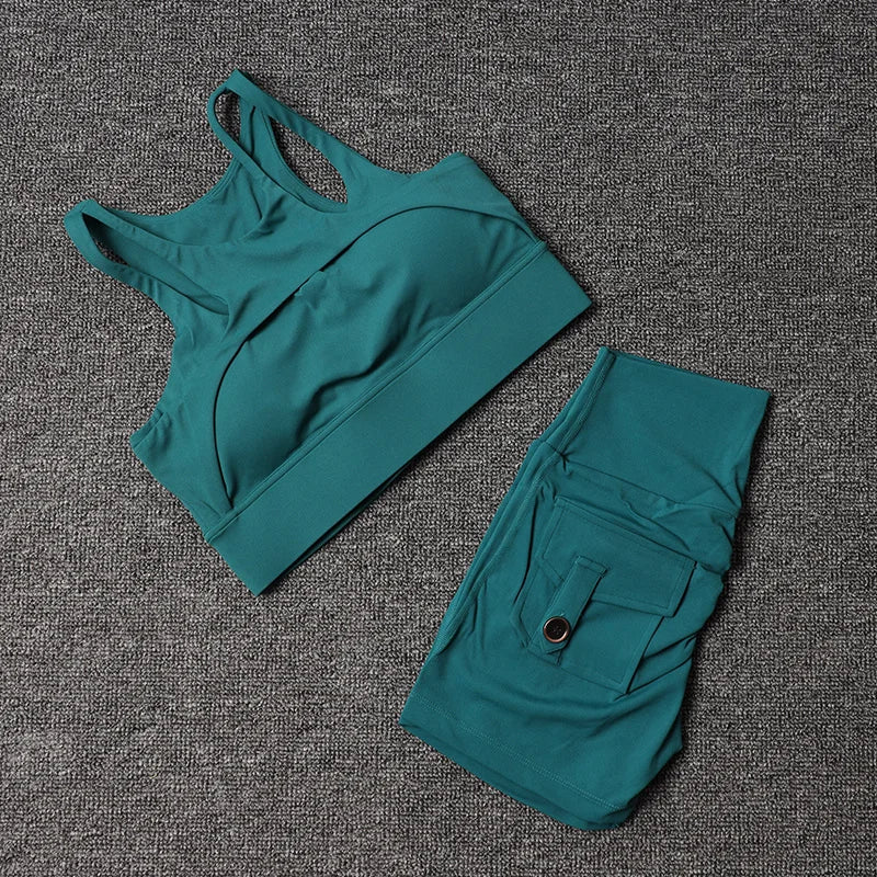 Fitness Shorts Yoga Sets Women&