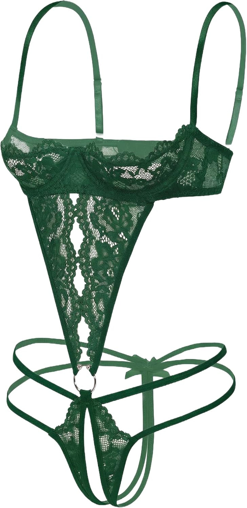 Lingerie for Women Underwire Sexy One Piece Lace Babydoll Bodysuit