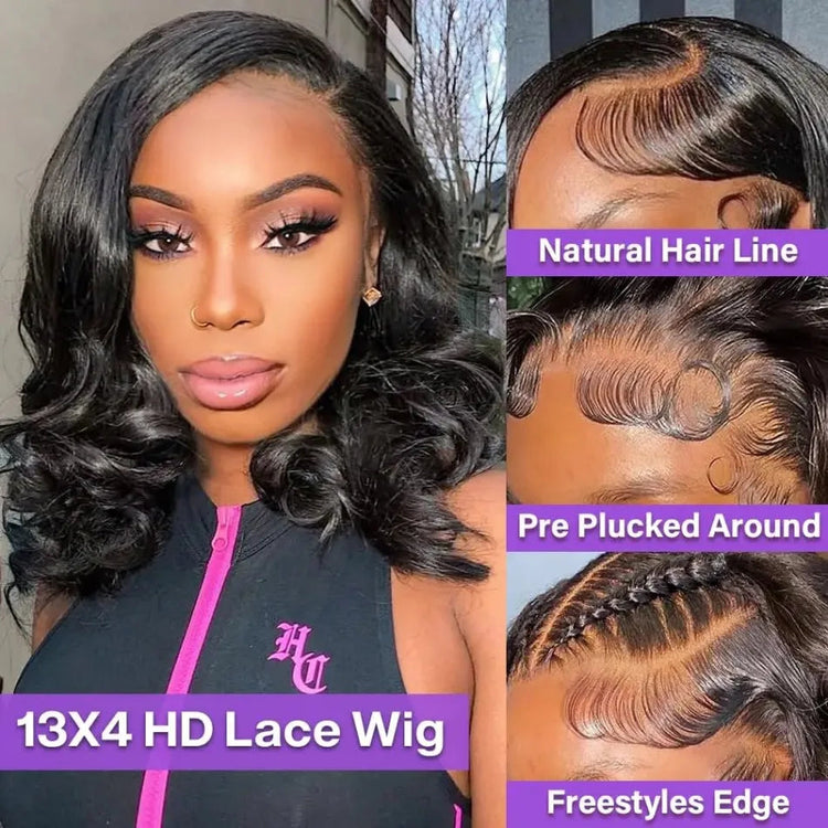 Body Wave Short Bob Wig Human Hair 13X6 Hd Lace Frontal Wig 5X5 Hd Lace Closure Wig Black Pre Plucked Brazilian Glueless Wigs Khamik Shop Online