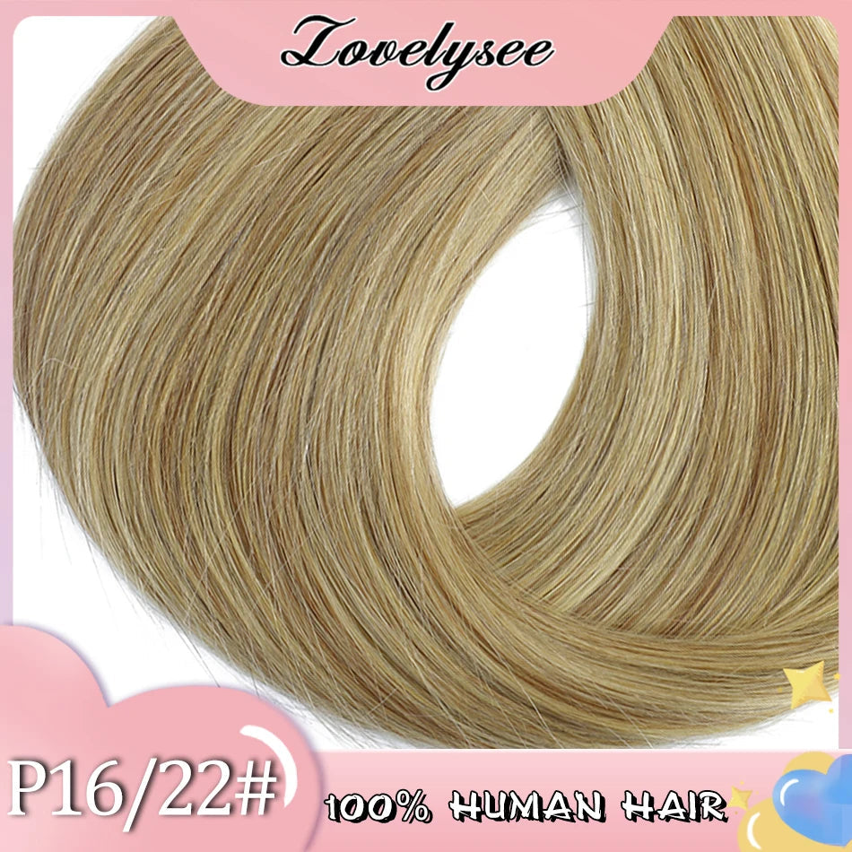Lovelysee 3/4 Half Wig Human Hair With Clip in Hair Extensions Silky Straight Remy Hair Brown Color Soft 150% 180% Wig For Women Khamik Shop Online