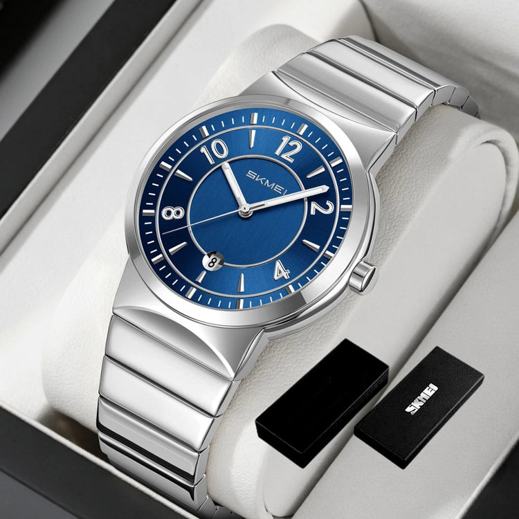 9401 Luxury Mens Steel Band Watch Original Business Quartz Wristwatch Waterproof Watches for Man Clock Reloj Hombre 2026 Khamik Shop Online