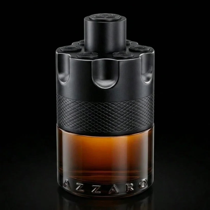 Azzaro The Most Wanted Eau de Parfum Intense, Black-gold Gun Design, Tobacco Amber Woody Fragrance, Maximum Longevity Seductive Scent, Luxury Mens Cologne for Date Night Khamik Shop Online