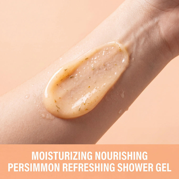 OceAura Fresh Persimmon Shower Gel Gentle Deep Cleansing Skin Barrier Protection Repair Long-Lasting Citrus Fruity Scent Mild Moisturizing Body Wash Khamik Shop Online