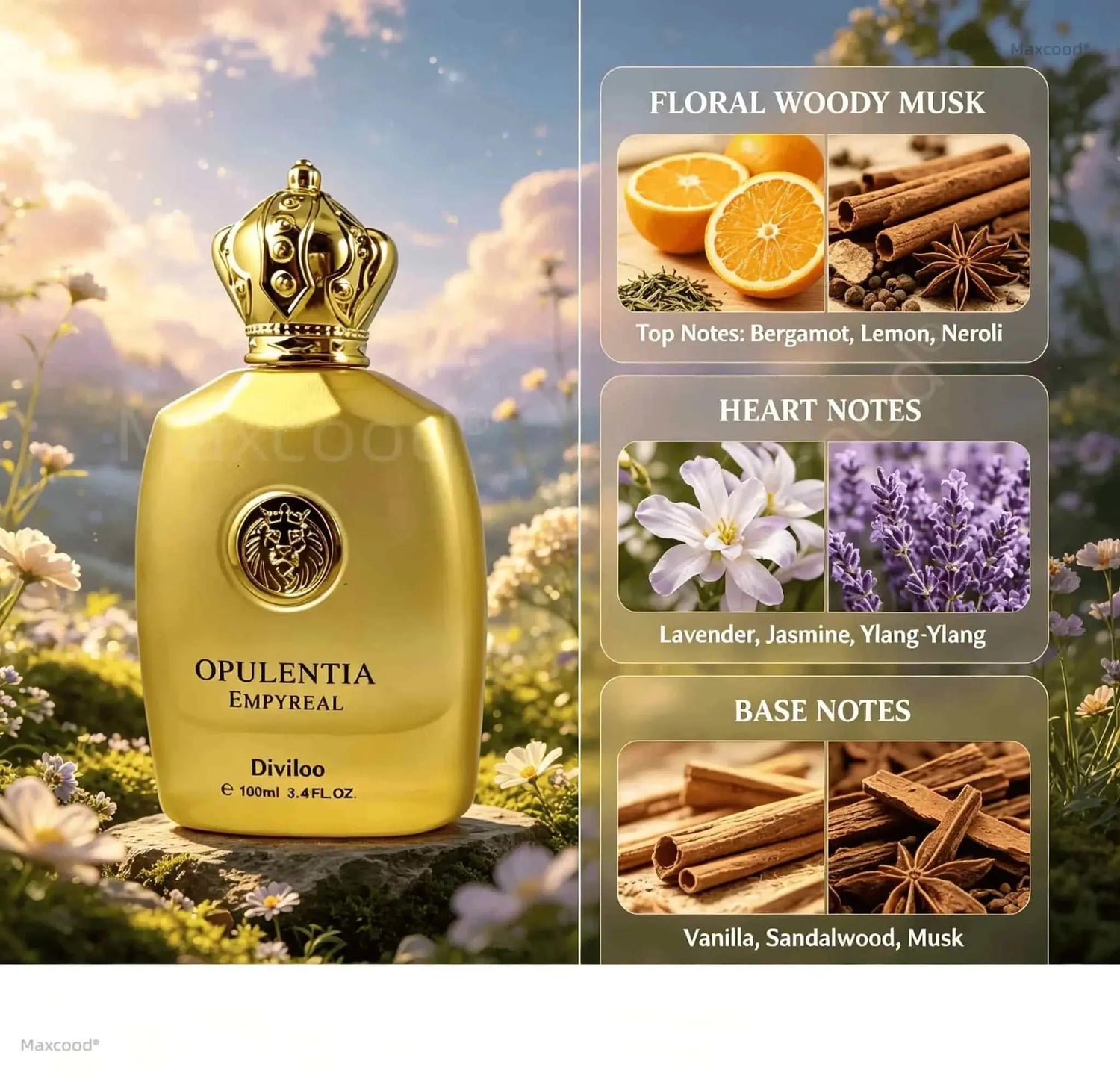 Floral, woody, and musky notes Men Luxury Long lasting fragrance suitable for everyday use For Holiday Anniversary Gift Perfume Valentine&