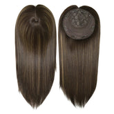 14 Inches Mogolian Cuticle Remy Hair Topper Silky Straight 8x8” Jewish Kosher Human Hairpieces Topper Free Style 120% Density Khamik Shop Online
