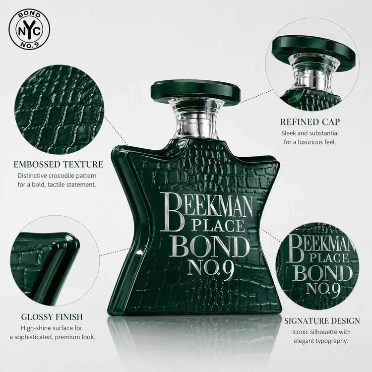 Bond No.9 Beekman Place Eau De Parfum 100ml for Men Long Lasting Luxury Niche Perfume Spray Fresh Citrus Lavender Blackcurrant Jasmine Woody Amber Musk Daily Wear Travel Gift Khamik Shop Online