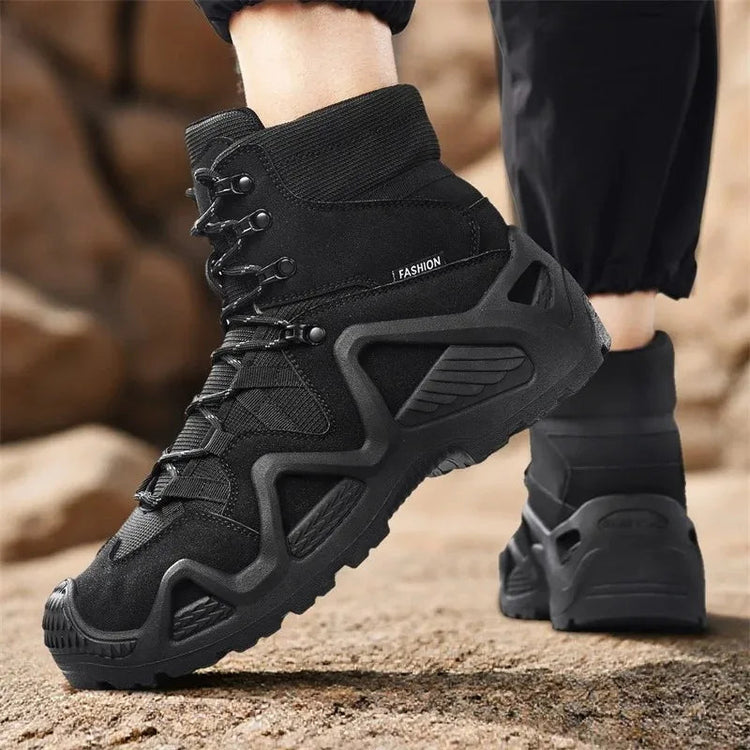 Men Tactical Boots Lace Up Brand Ankle Hiking Shoes Desert Work Boot Waterproof Size Plus Unisex Climbing Shoes Khamik Shop Online