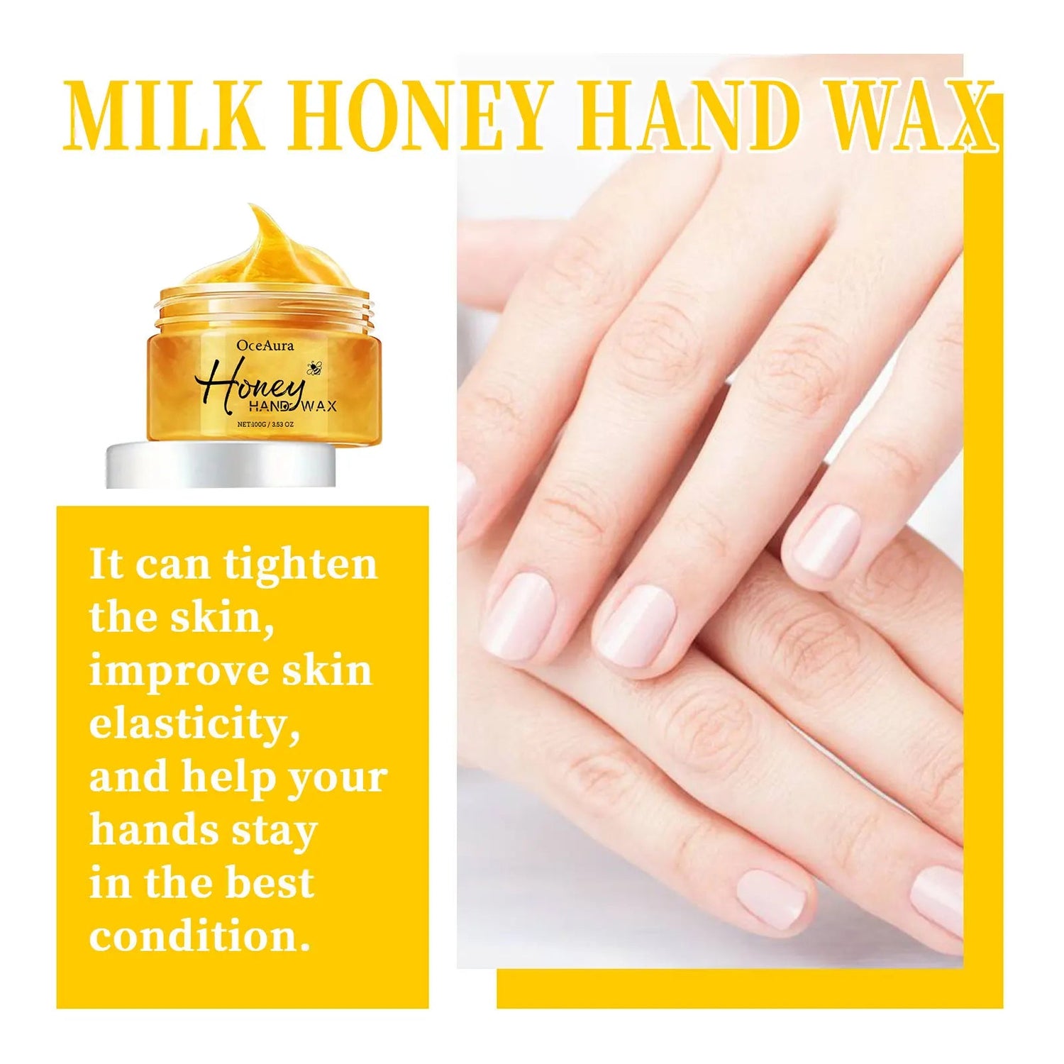 Honey Hand Wax Moisturizing Brightening Hand Mask Nourish Tender Skin Improve Drying Dull Soften Calluses Exfoliating Hand Cream Khamik Shop Online