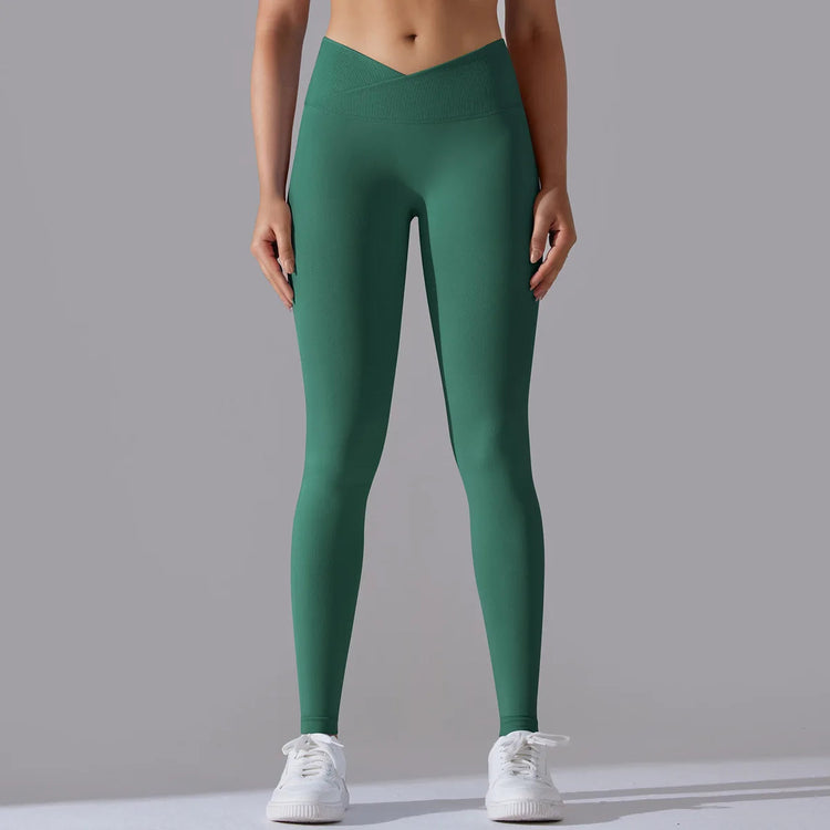 Crossover Waist Yoga Pants Women Hips Lifting Gym Leggings Seamless Sport Pants High Waist Fitness Leggings Workout Sportswear Khamik Shop Online