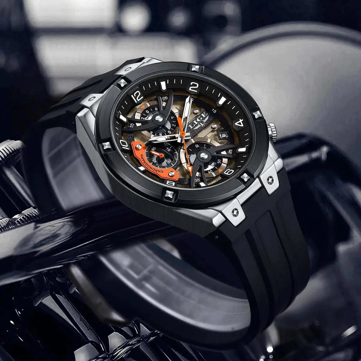 LIGE Simple Fashion Quartz Man Watch Silicone Outdoor Casual Sports Waterproof Luminous Calendar Random Gift Box Watches for Men Khamik Shop Online
