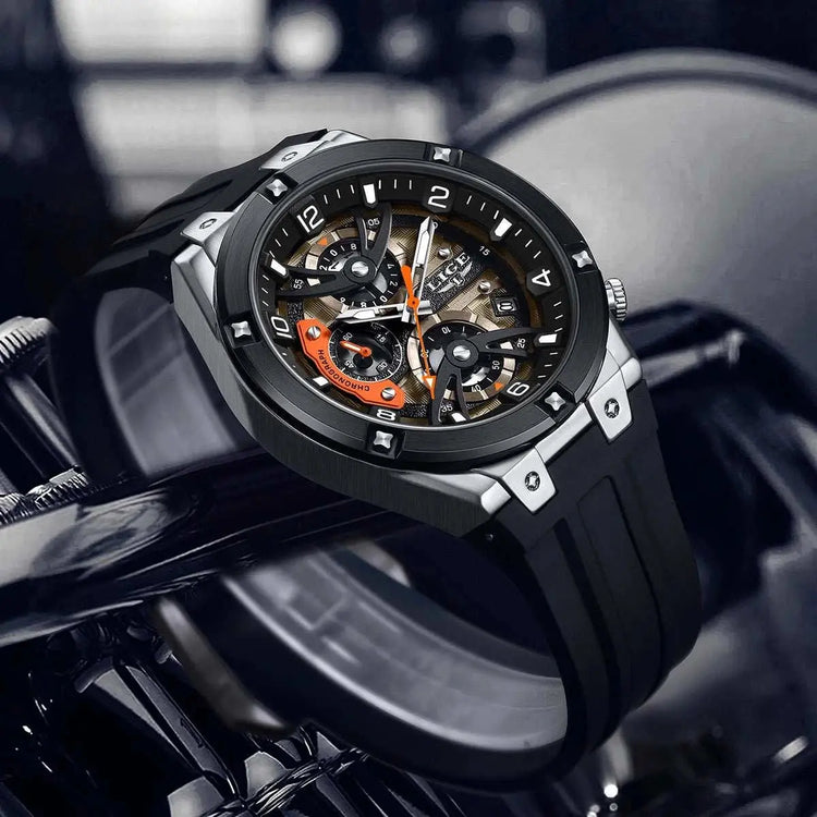 LIGE Simple Fashion Quartz Man Watch Silicone Outdoor Casual Sports Waterproof Luminous Calendar Random Gift Box Watches for Men Khamik Shop Online