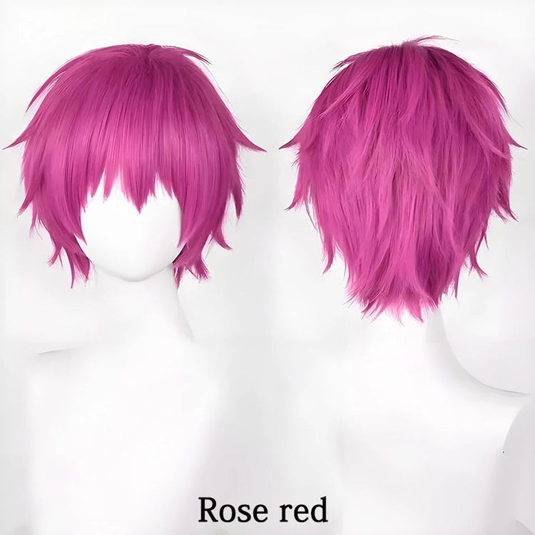 10-Inch Short Straight Hair Suitable For Both Men And Women, Cosplay Synthetic Hair Anime Role-Play Halloween Party Upturned Wig Khamik Shop Online
