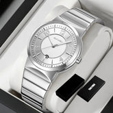 9401 Luxury Mens Steel Band Watch Original Business Quartz Wristwatch Waterproof Watches for Man Clock Reloj Hombre 2026 Khamik Shop Online