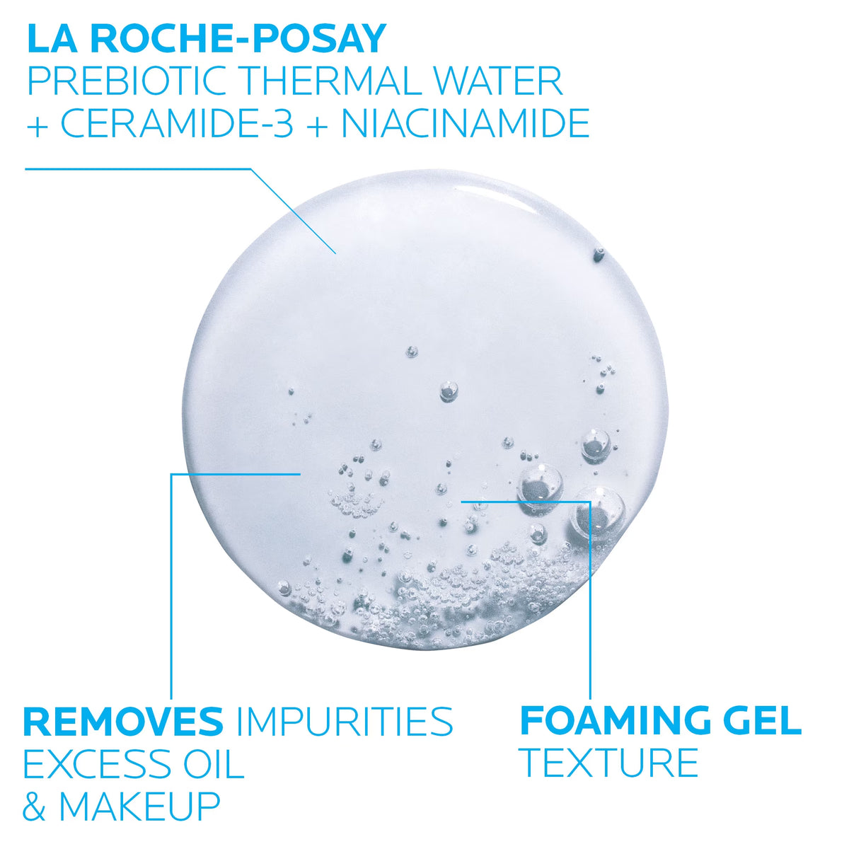 Toleriane Purifying Foaming Face Wash for Oily and Normal Skin, Oil-Free Facial Cleanser, 6.76 Fl Oz