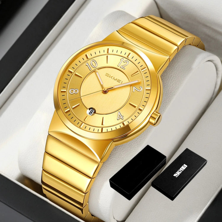 9401 Luxury Mens Steel Band Watch Original Business Quartz Wristwatch Waterproof Watches for Man Clock Reloj Hombre 2026 Khamik Shop Online