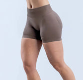 No Logos Shorts | 4.5" leggings Low Ribbed Rise Cycling Women Yoga Workout Clothes Gym Scrunch Bum Seam Seamless Fitness Tights Khamik Shop Online