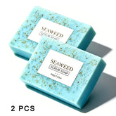 Seaweed Scrub Soap for Face And Body - Deep Cleansing Oil Control with Retinol Collagen VC Essence - Brighten Skin 100g Khamik Shop Online
