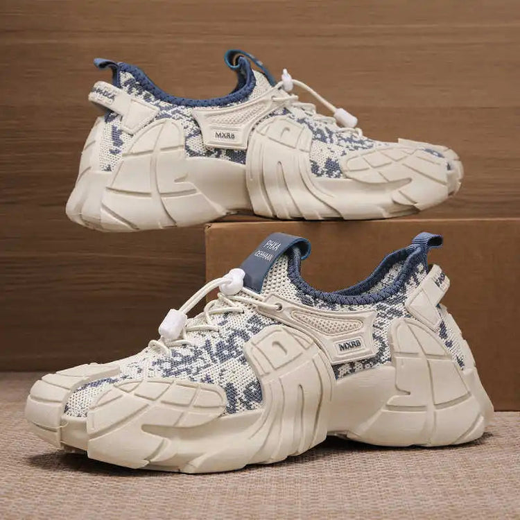 Height Increasing Normal Leather Boots Luxury Woven Shoes Basketball Men&